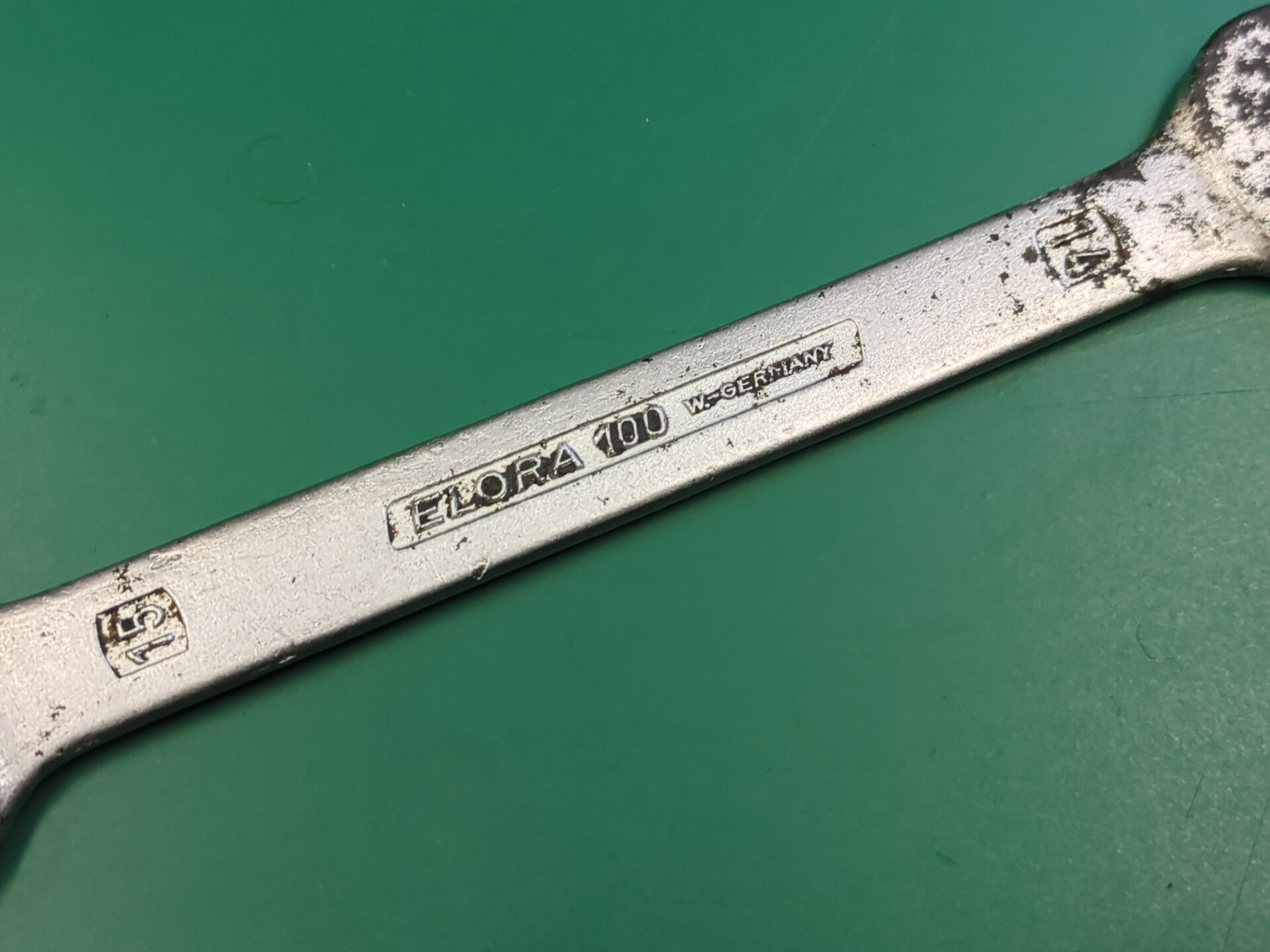 Vintage Elora No100 14mm x 15mm open Ended Spanner Made In West Germany