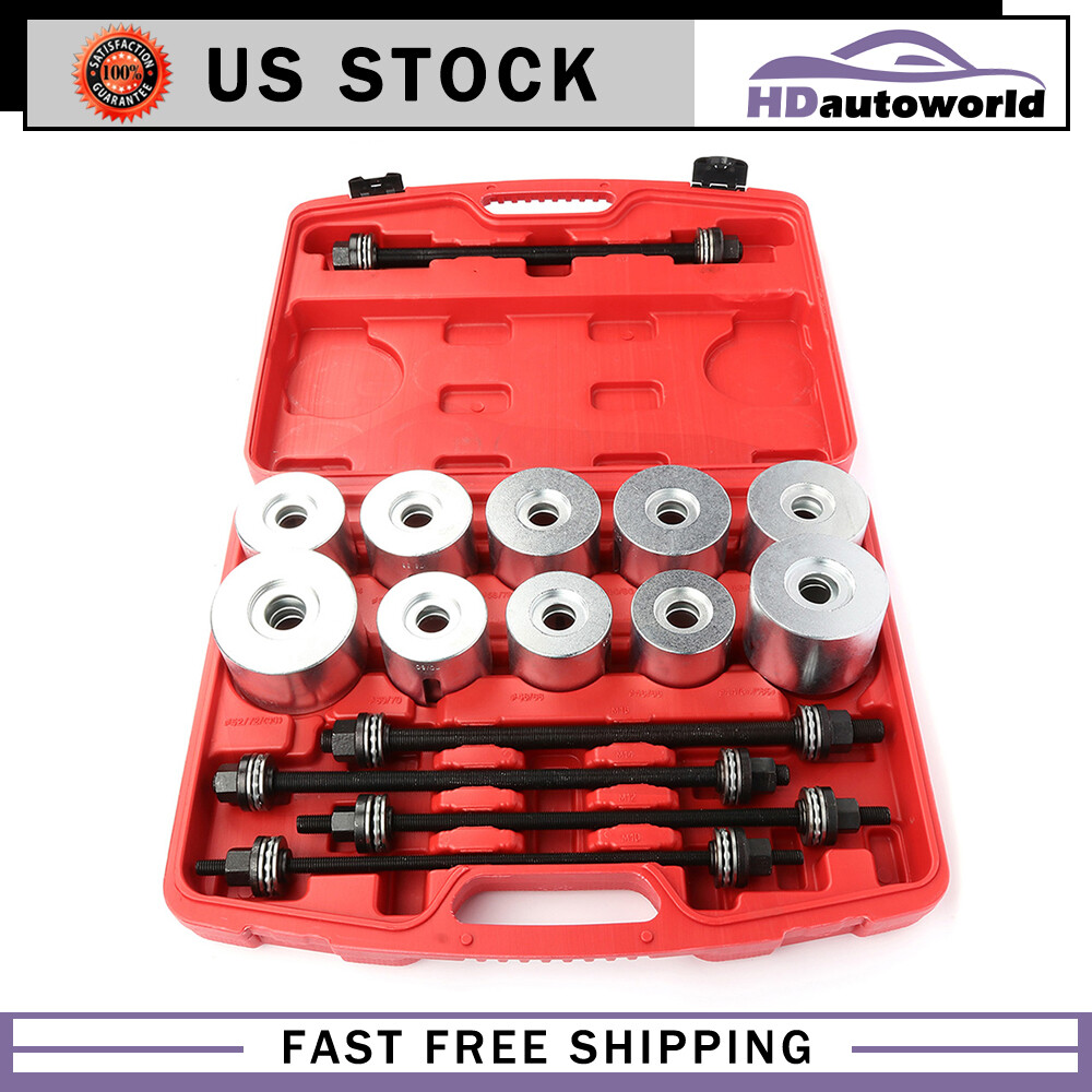 27Pc Universal Bush Bearing Removal Insertion Tool Press Pull Sleeve Kits
