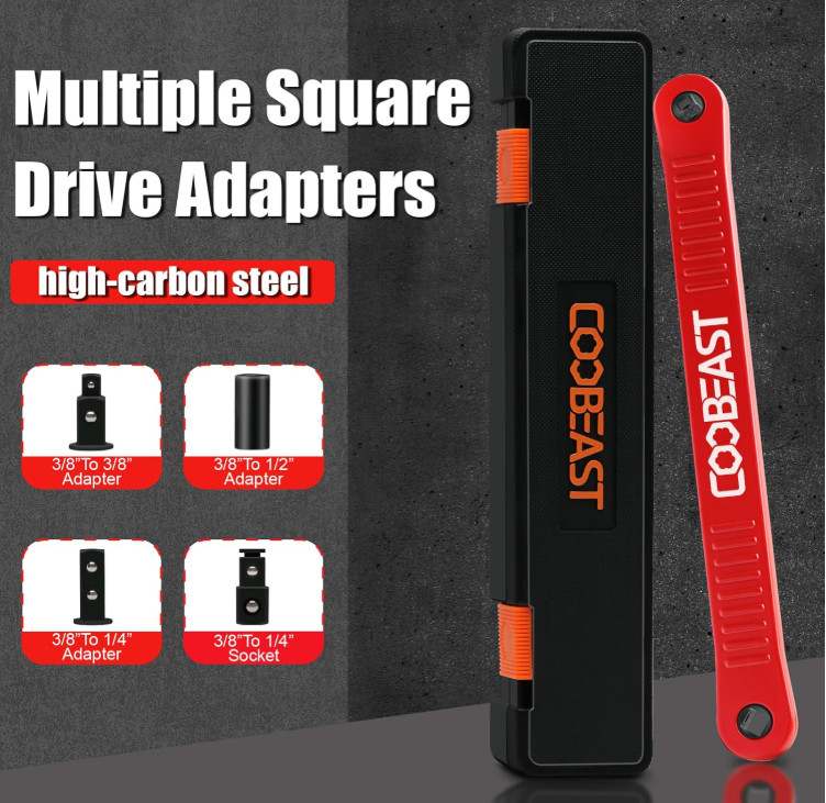 Offset Extension Wrench Set, Impact Ready Socket Extender Tool with Versatile…