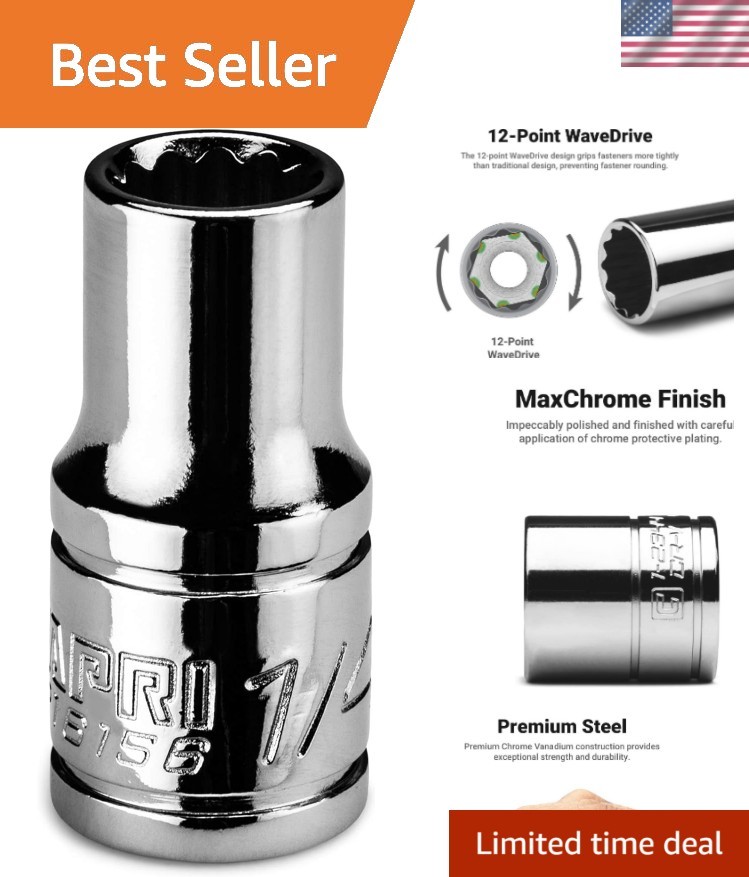 1/4 in. Shallow Socket, 1/4 in. Drive, 12-point, SAE