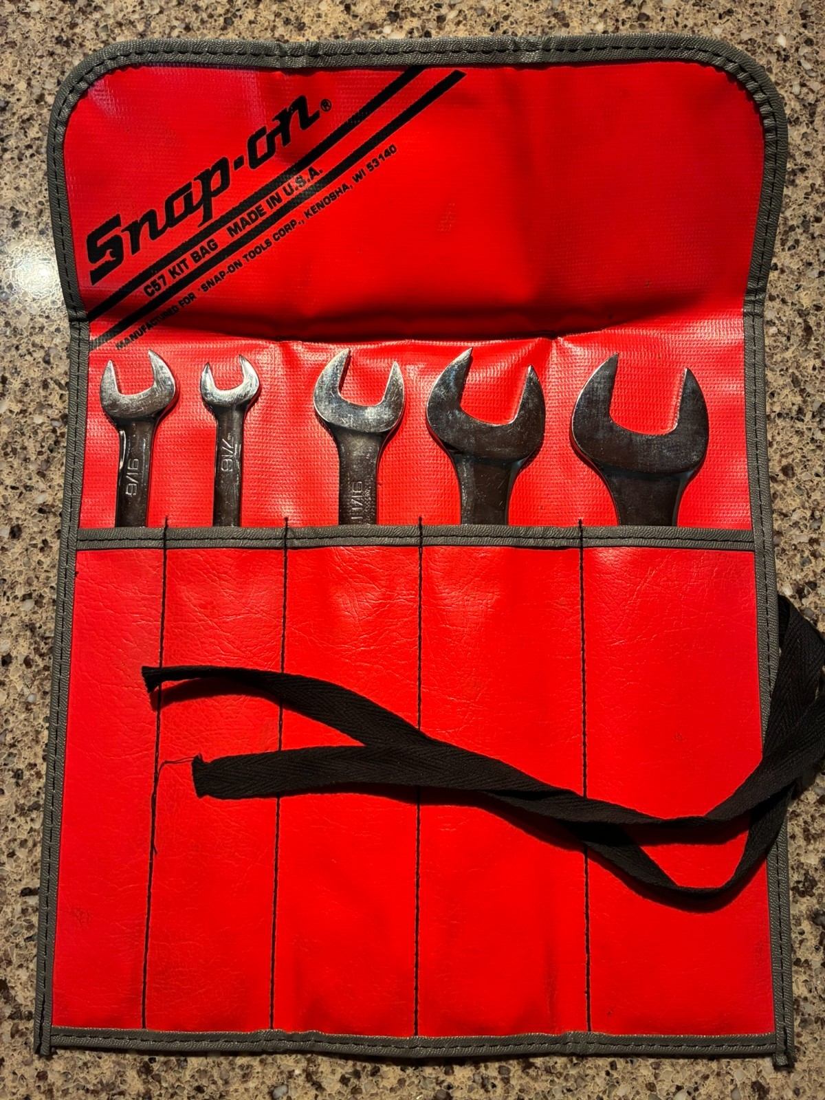 Snap-on C57 5-Piece SAE Open-End Wrench Set