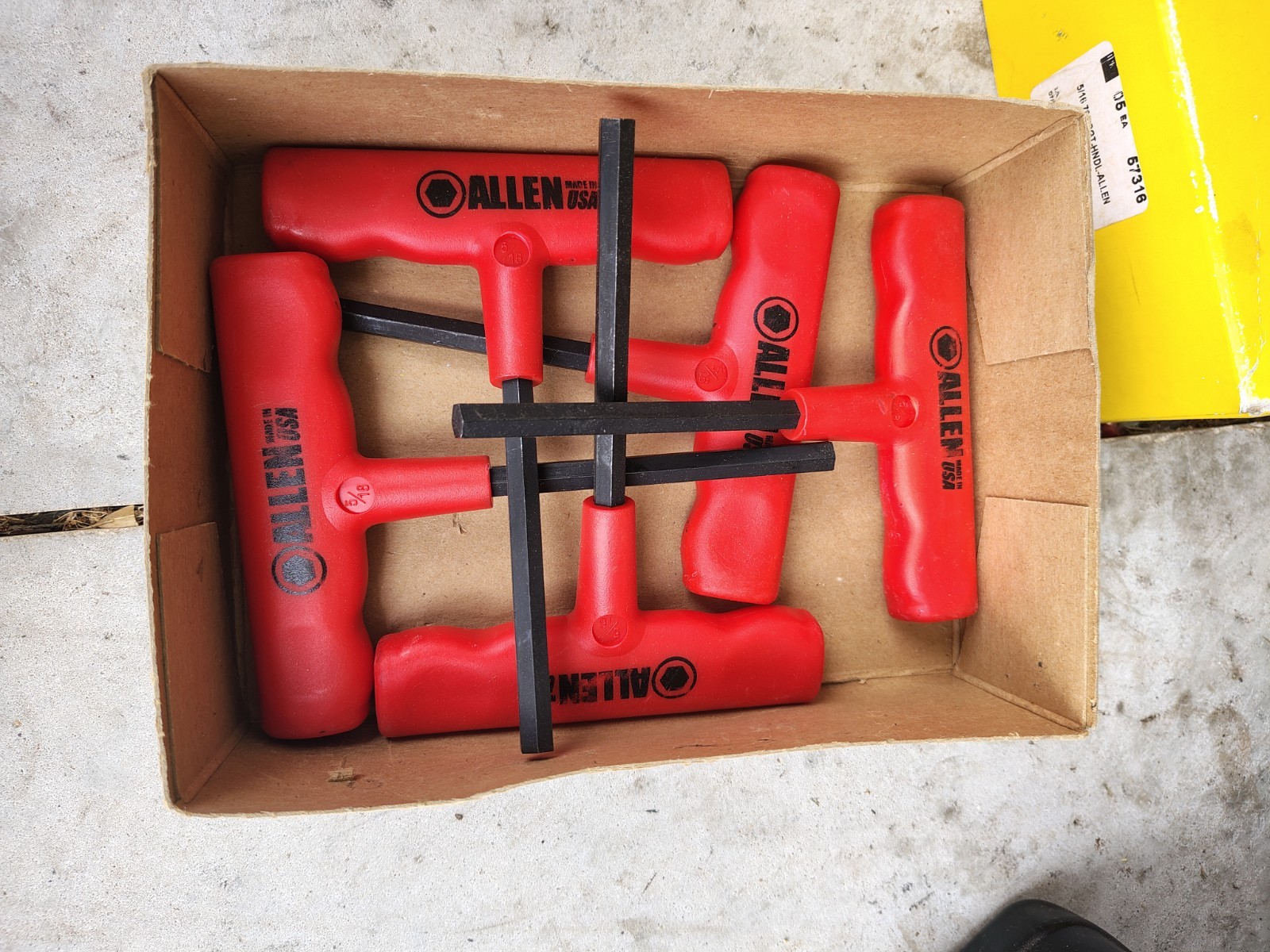 Box Of 5 New Old Stock Plastic Handle Allen Hex Key Wrenches 5/16″» 57316 USA