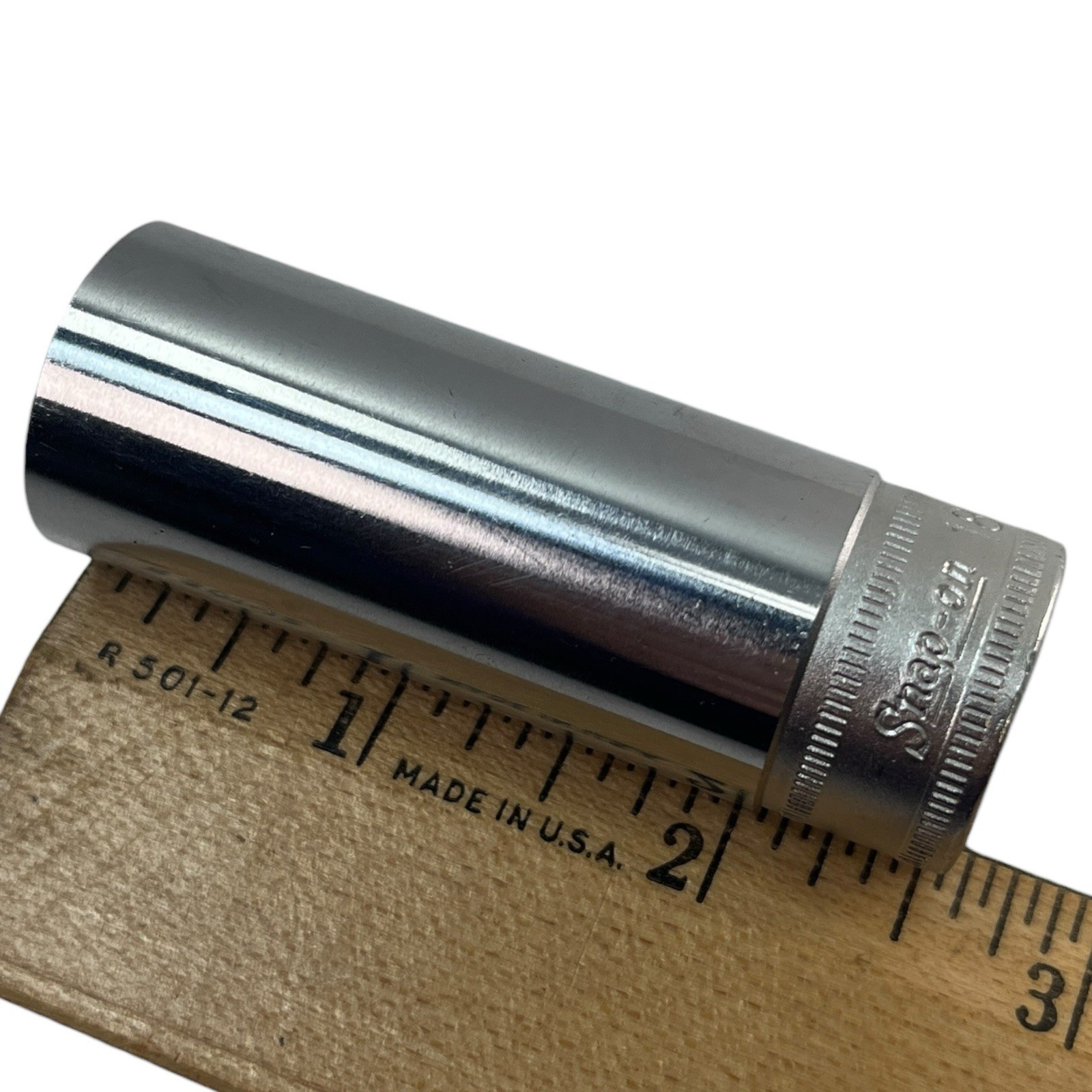 Snap-On Deep Socket 18mm SFSM18 3/8″ Drive 6 Pt Chrome As Pictured Mechanic Tool