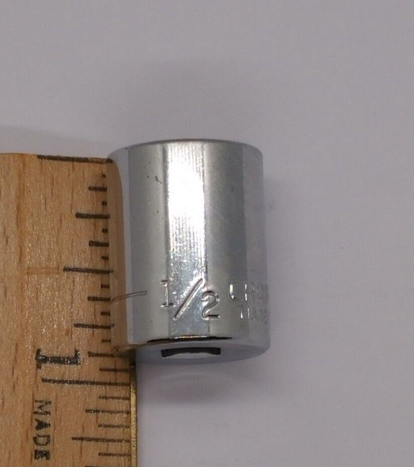 Vintage Craftsman 1/4″ Drive 1/2″ 6 Point Shallow Socket V 43499 USA NOS
