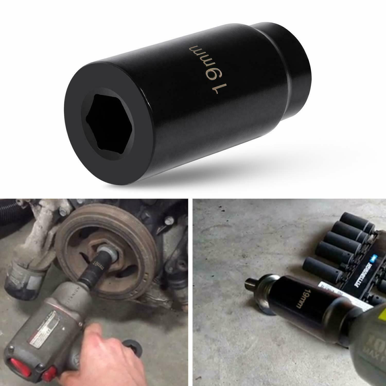 19mm Harmonic Balancer Impact Socket Pulley Damper Bolt Tool for Honda Engines