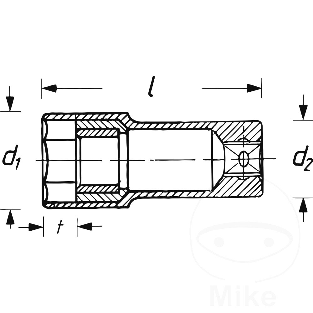 Socket Spark Plug Sw13+16 1/2Z with Magnet Len. 68mm 900MGT