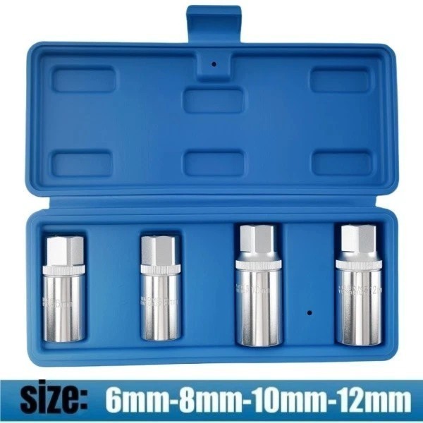 4pcs Socket Stud Screw Remover Extractor Installer Roller Bearing 6, 8, 10, 12mm