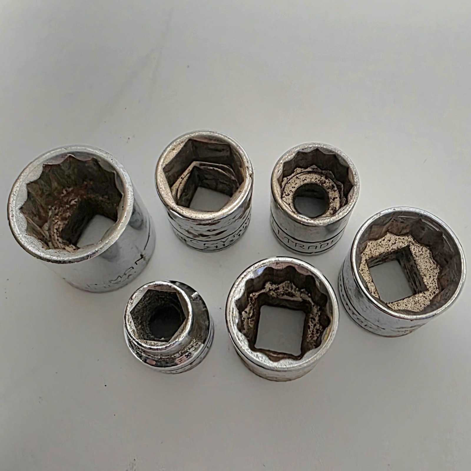 Used Various Shallow Sockets Assorted Sizes *See Pics For List #986