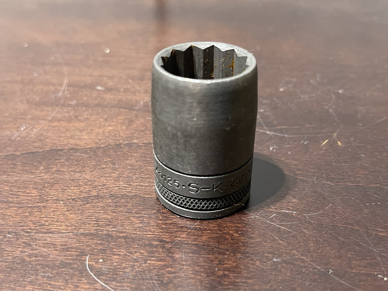 Vintage S-K 40125 1/2″ drive 25/32″ Socket USA made, excellent condition