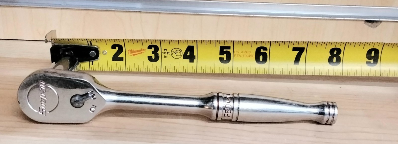 Snap-on Tools USA 3/8″ Drive Chrome Standard Fixed Head Ratchet F80