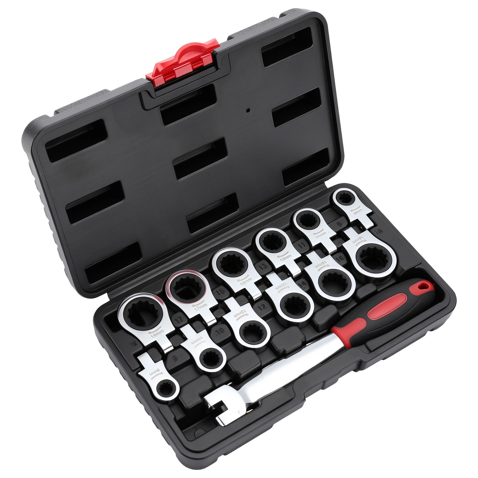 12 in 1 Universal Socket Wrench Multifunction 180° Rotating Head Spanner Tool US