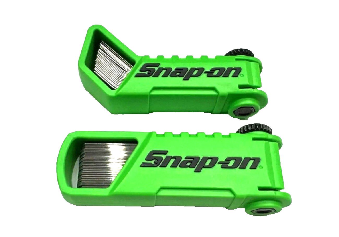 *NEW* 4 Piece Snap-on Feeler Gauge Blade Sets *GREEN* Offset 45° & Straight