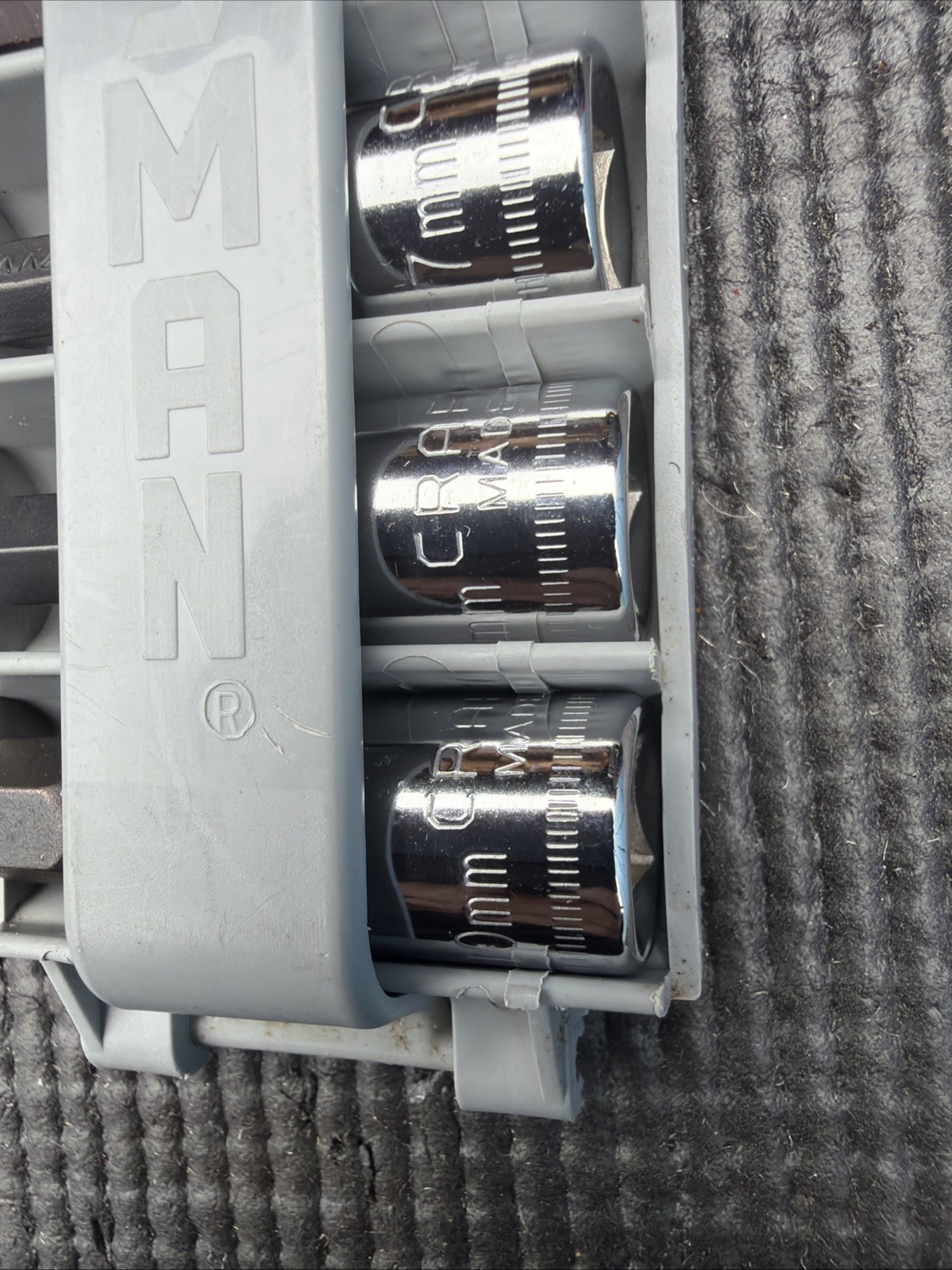 Sears Craftsman USA 6pc Socket Set 3/8 Drive Metric 34448 Hex Bit Nos