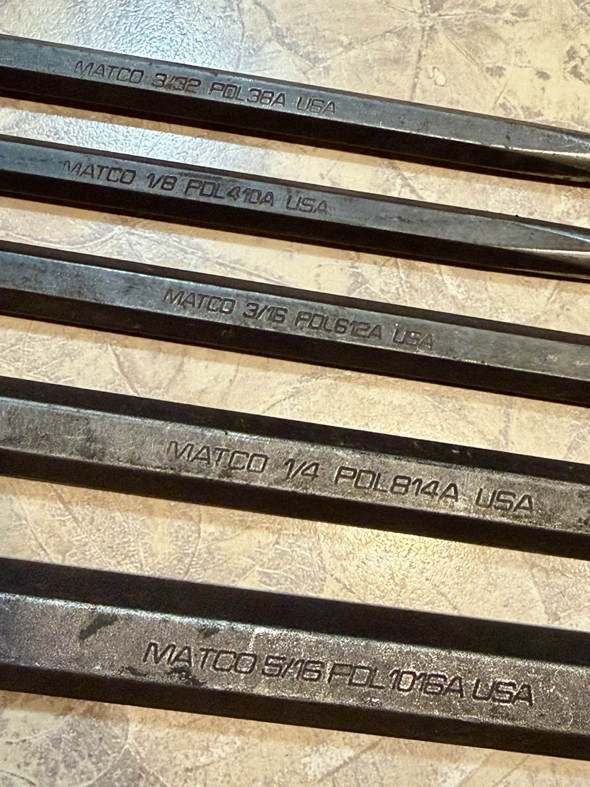 Matco Tools USA 5 Piece Long Tapered Drift Punch Set SPDL5KA