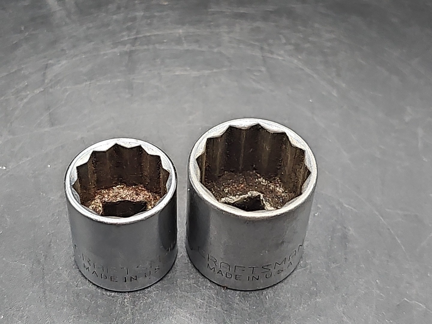 craftsman 12pt 3/8 drive socket -v- 13/16″ 11/16″ 44336 44338