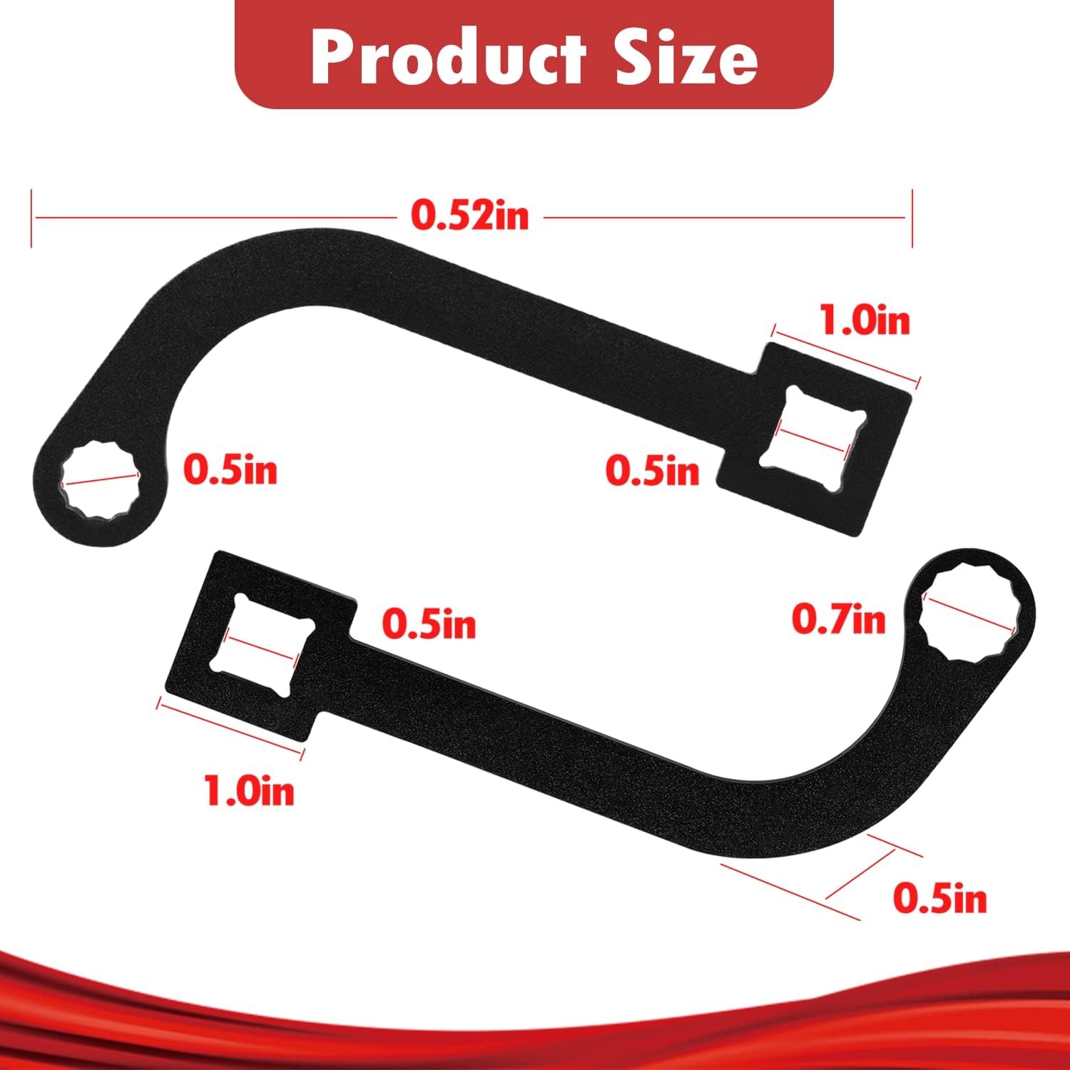 12MM & 15MM Turbo Charger Bolt Wrench with 1/2″ Drive for Cummins ISB 5.9L 6.7L