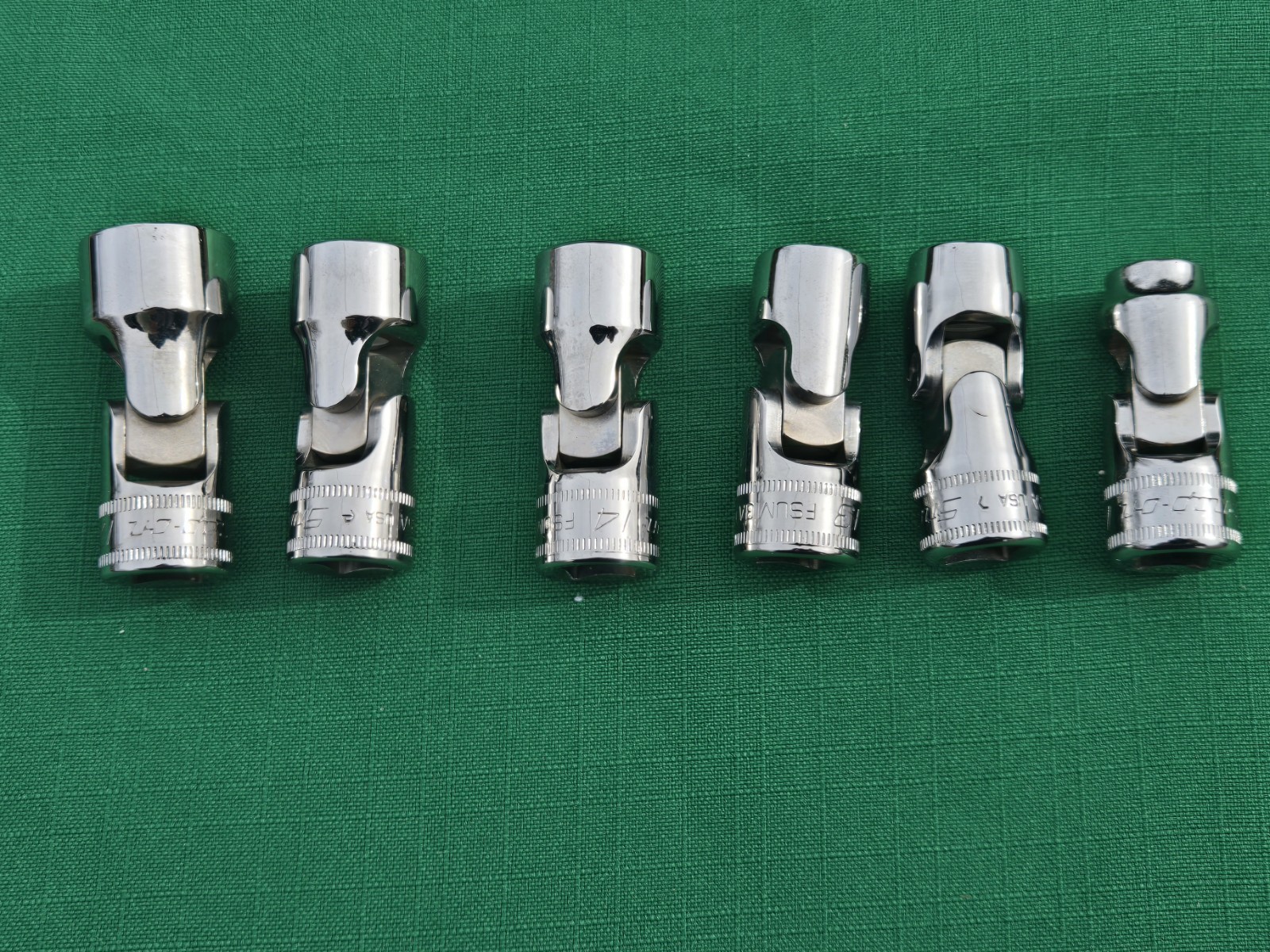 Snap-on 3/8″ Dr. 6pc METRIC SWIVEL UNIVERSAL 6 POINT SOCKET SET 206FSUM USA EXC
