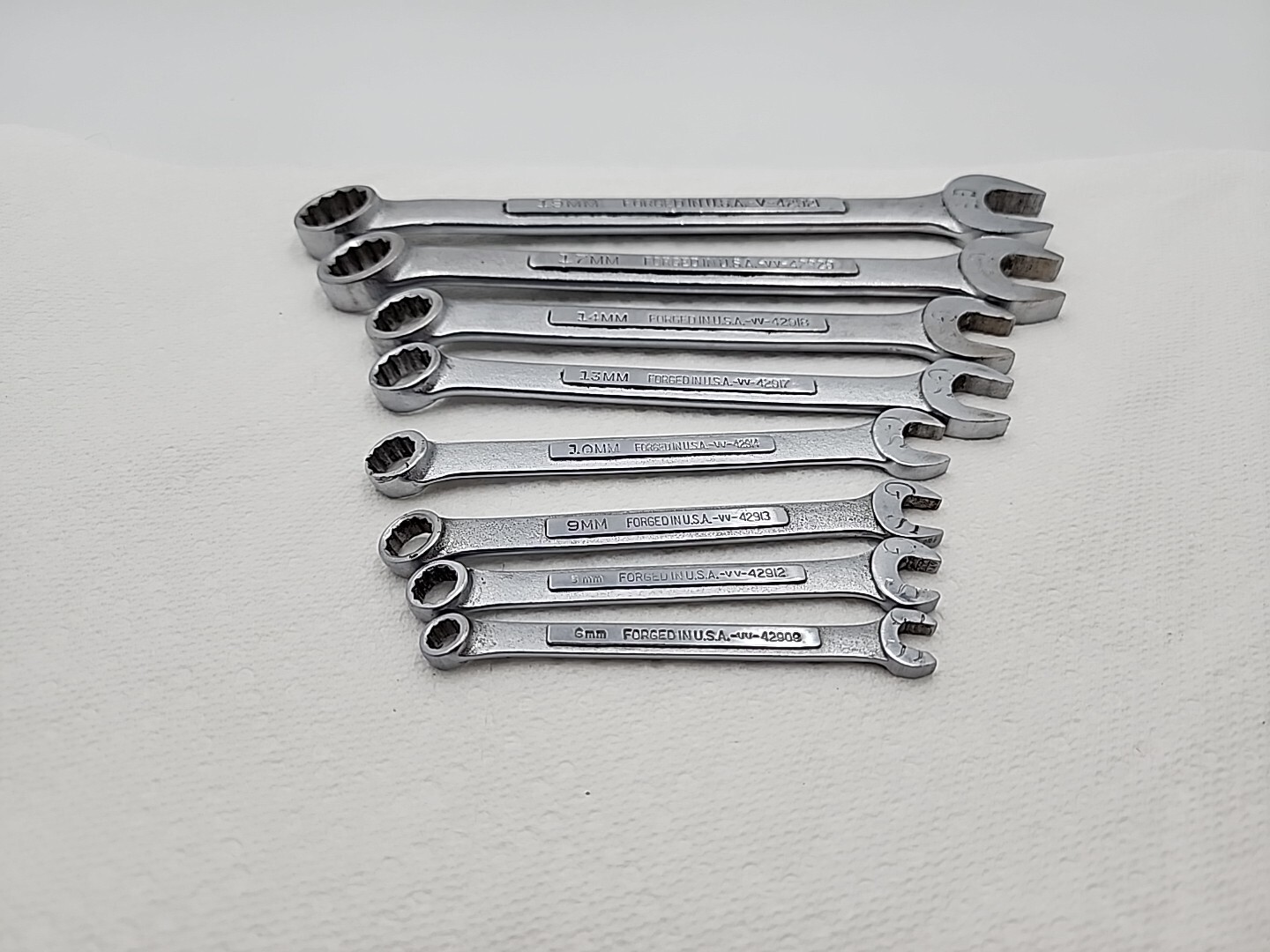 Craftsman 8pc Metric Combination Wrenches Series-V-&-VV- 19 17 14 13 10 9 8 6 MM