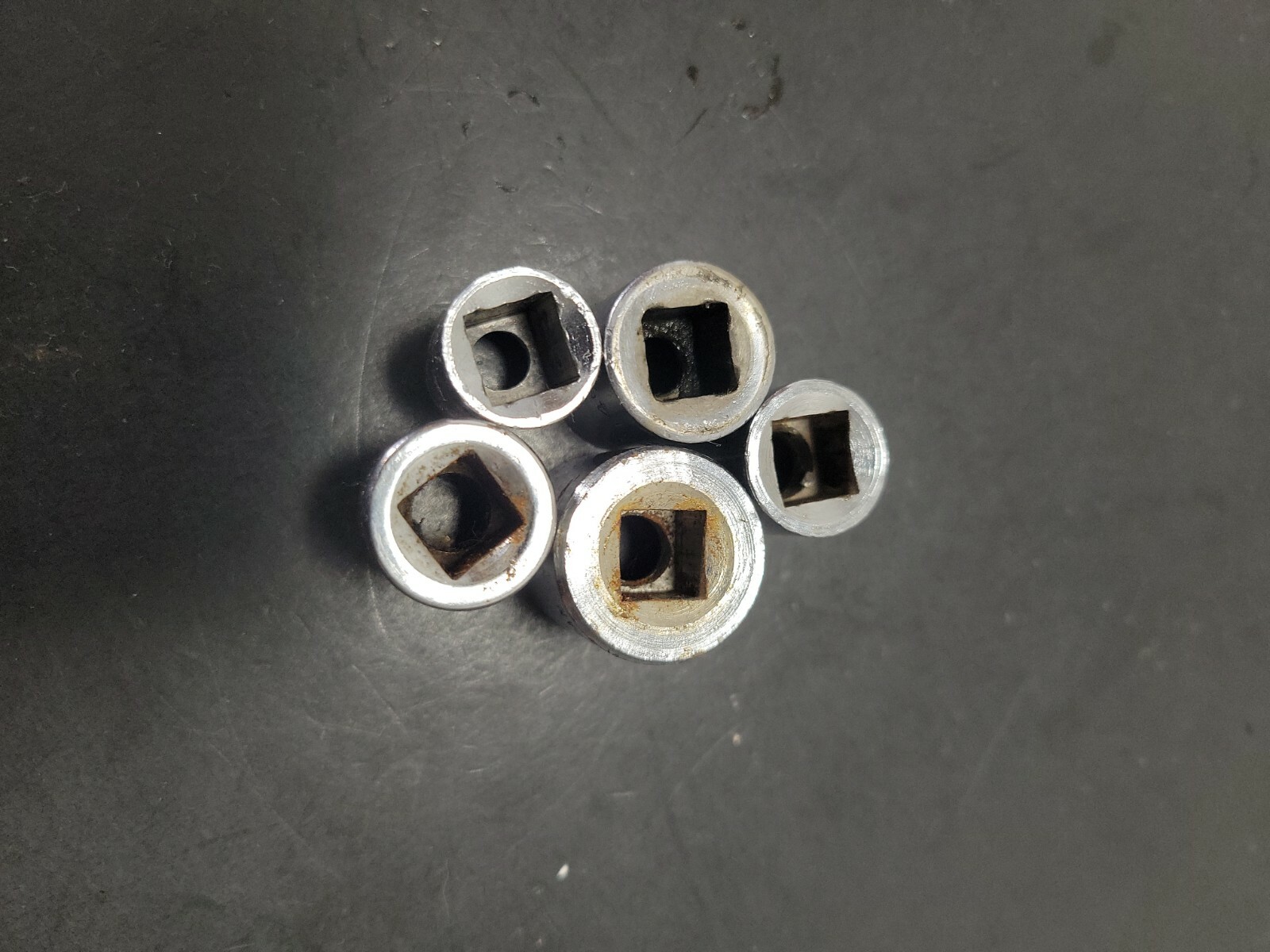 Lot of 5 Shallow Sockets 10mm 12mm 14mm 17mm Metric 3/8″ Drive 12 Point