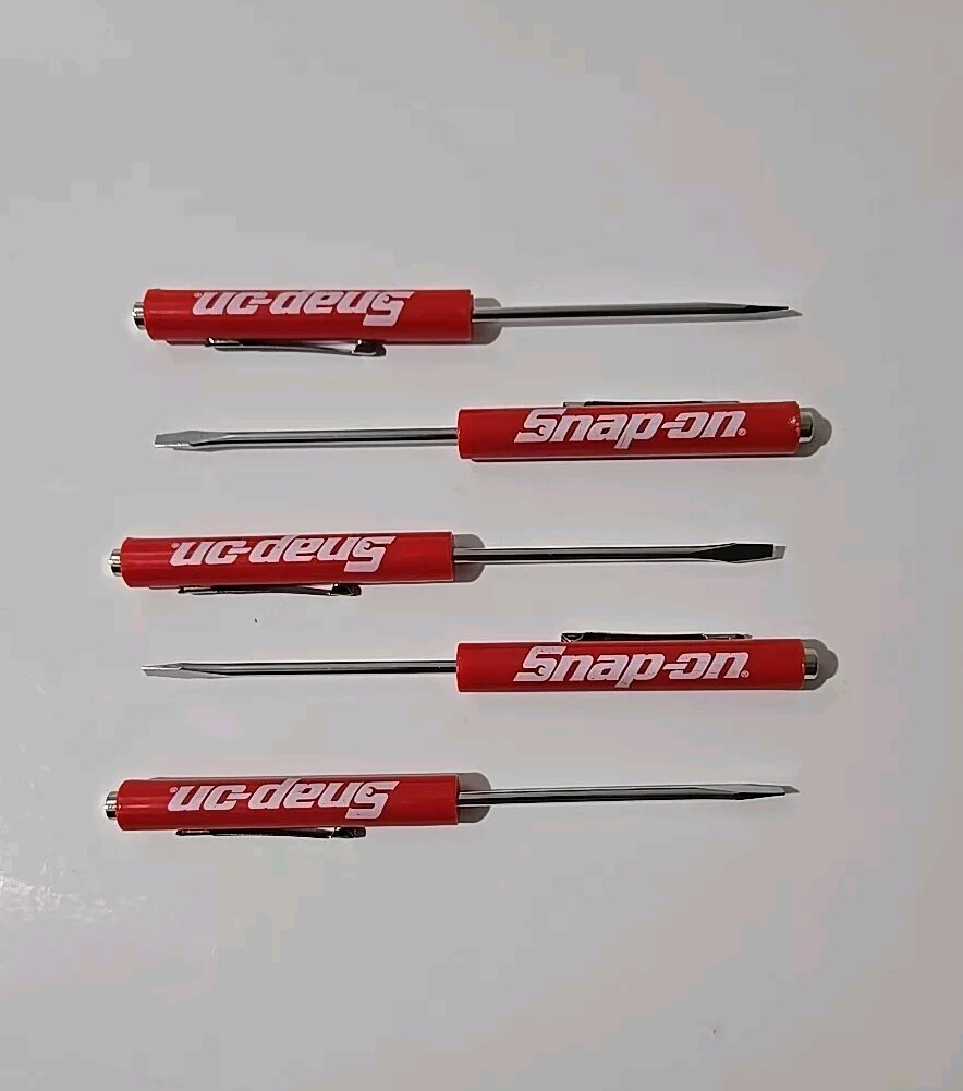 5 Red Snap on tools Pocket screwdrivers per order + Gift Snap On Lanyard Promo !