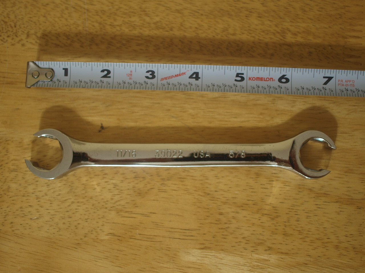 11/16″ X 5/8″ Husky USA Wrench flare nut 6 pt 39022