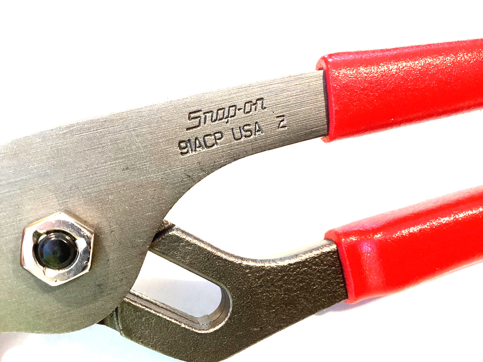 Snap on NEW 9″ RED Soft Grip Adjustable Joint Interlocking Channel Pliers 91ACP