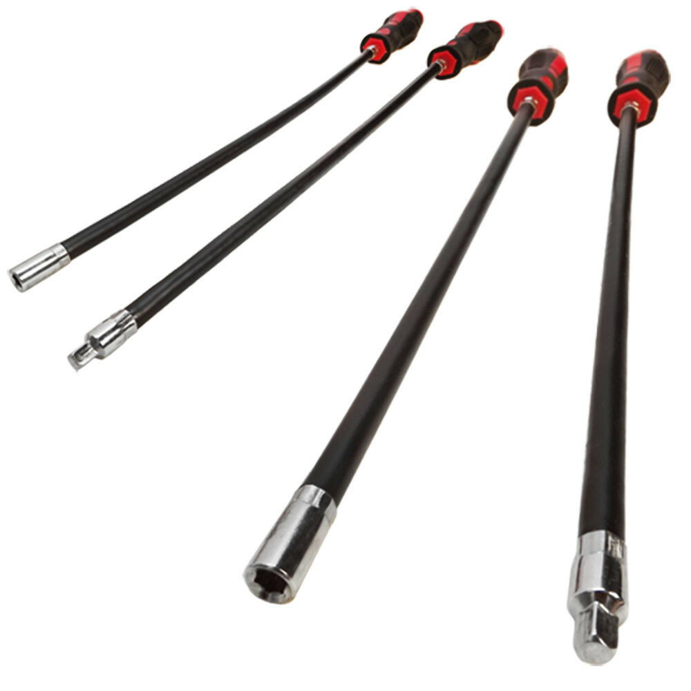 20» Bendable 1/4» Socket Bits Driver Set Long Reach Flexible Driver Set 2 Pc
