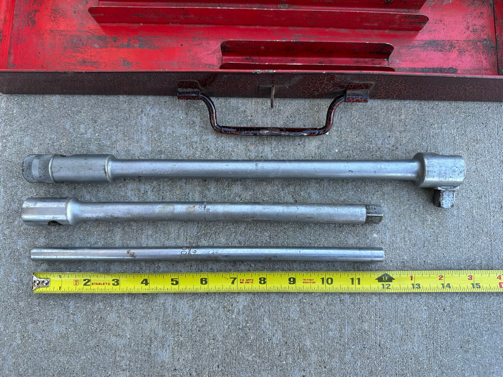 VINTAGE BRITOOL SOCKET Wrench SET Made England 1/2” Drive 20pc W Case *READ*