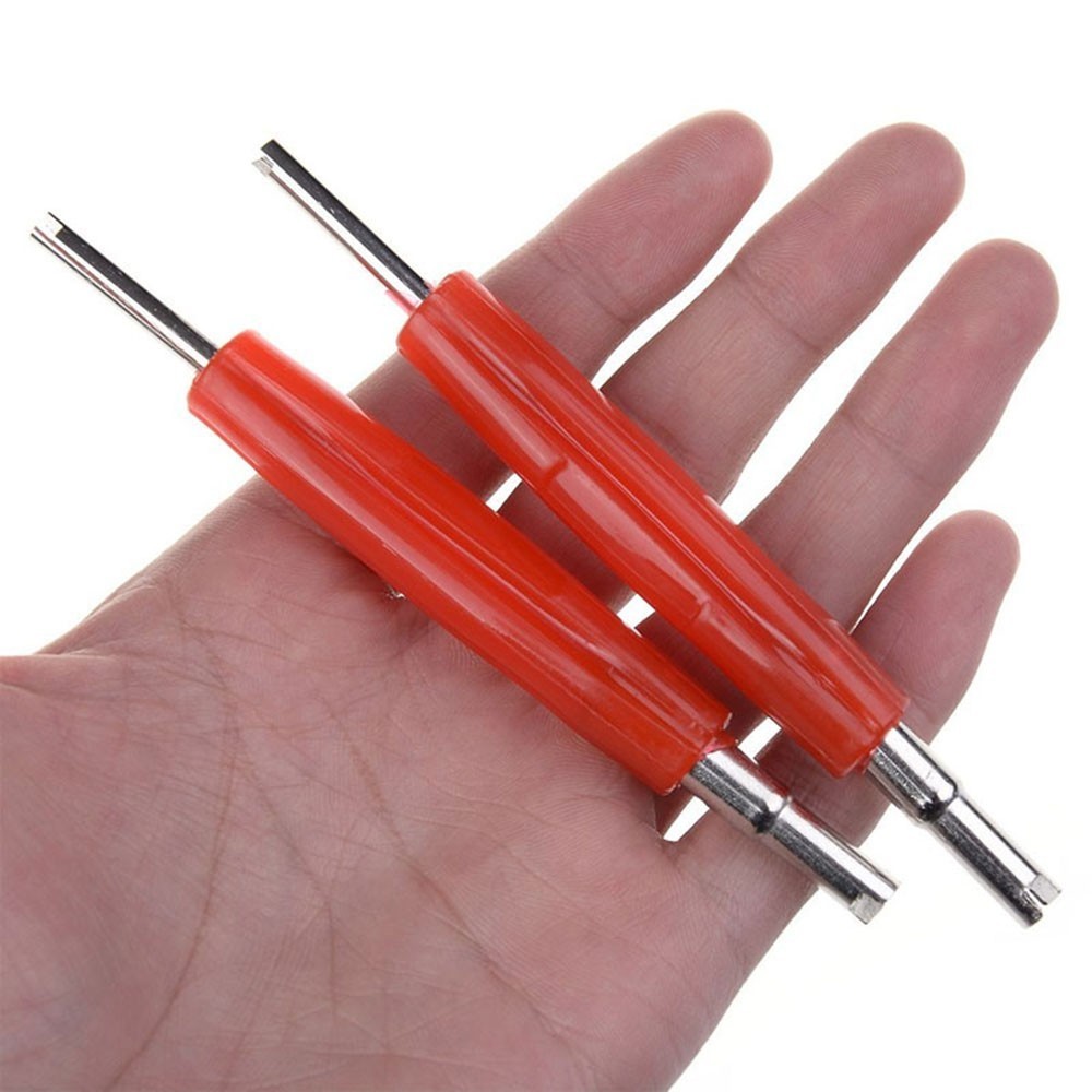 Red Silver Wrench Pneumatic Valve Core Extractor Motorcycle Truck Repair Tools