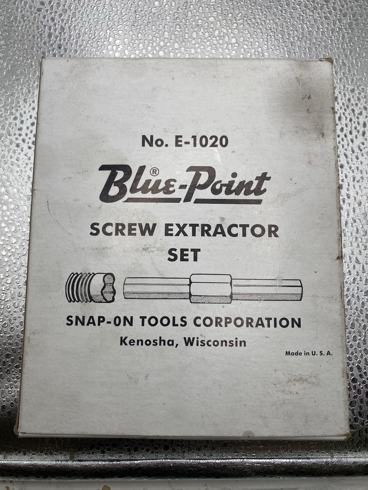 Vintage Blue Point Snap-On Screw Extractor Set No. E-1020 Complete in Case
