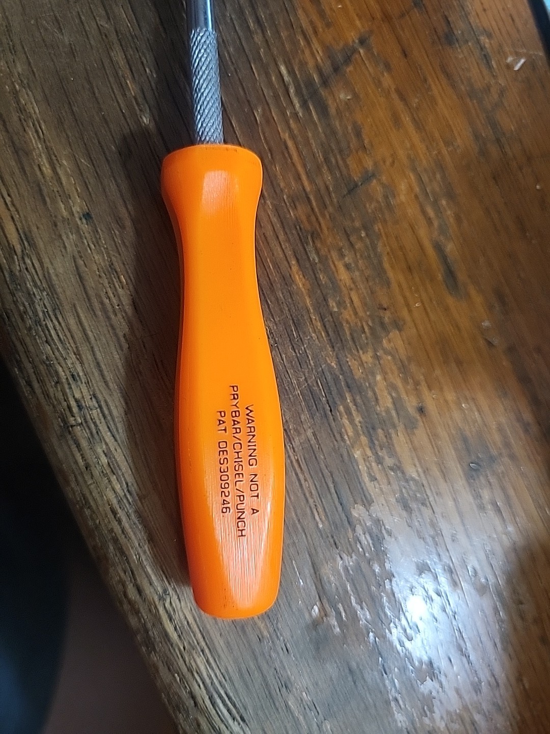 Snap-On Tools USA SDDP301 No. 1 #1 Orange Mini Hard Handle Phillips Screwdriver