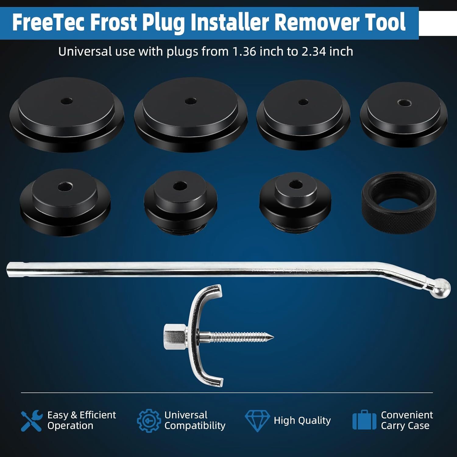 10PCS Auto Freeze Frost Plug Disc Installer & Removal Tool for Engine Repair