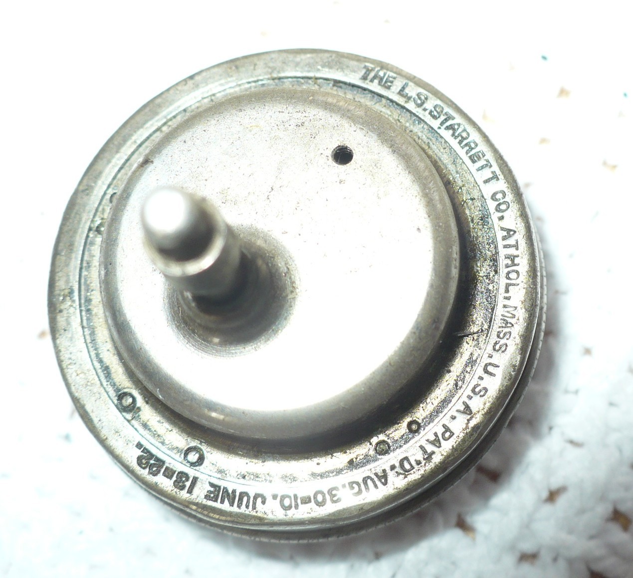 Vintage Collectible Starrett No. 196 Dial Indicator Patent Nbrs Engraved on Back