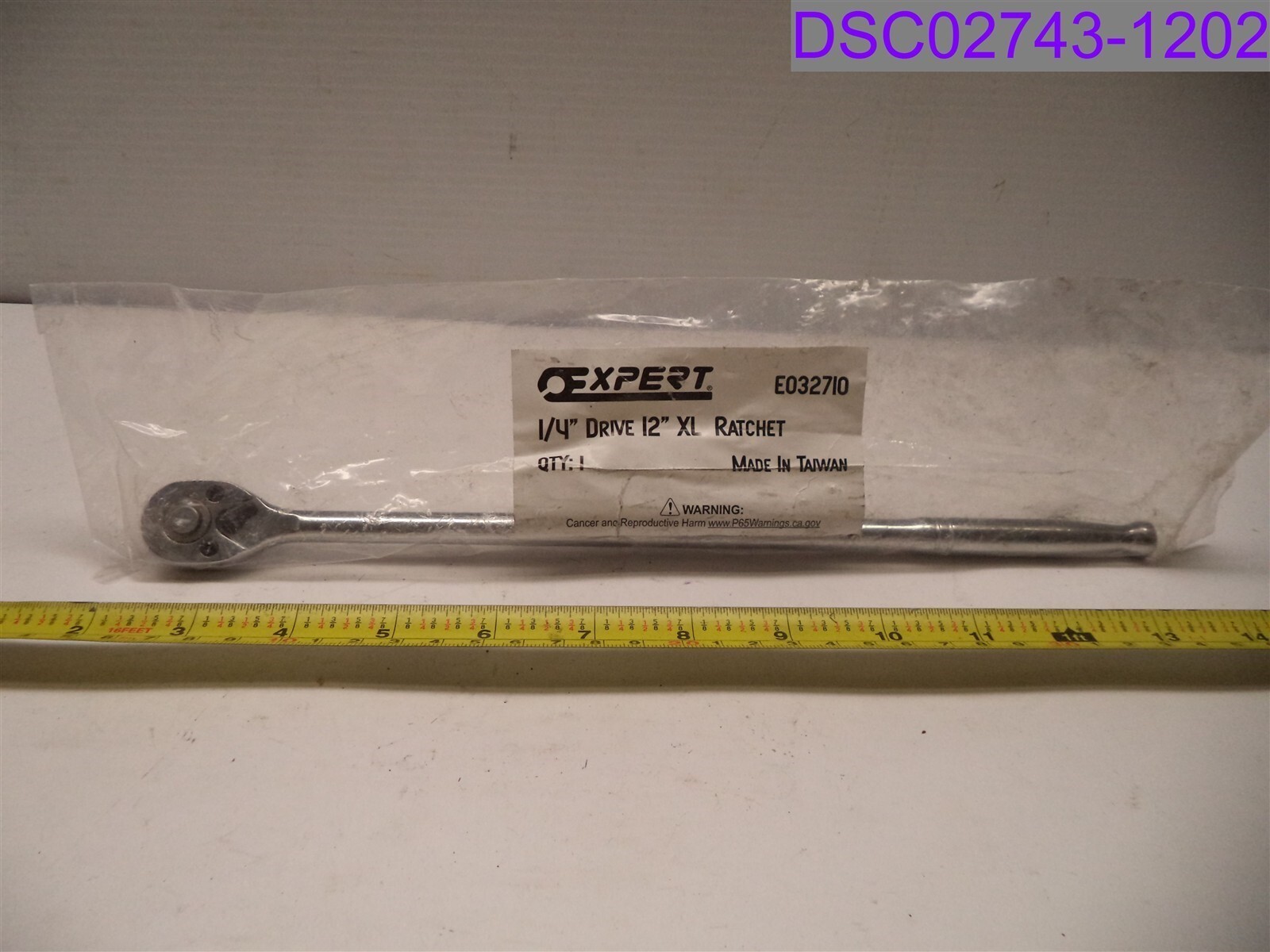 Expert 1/4″ Drive x 12″ Length XL Ratchet P/N E032710