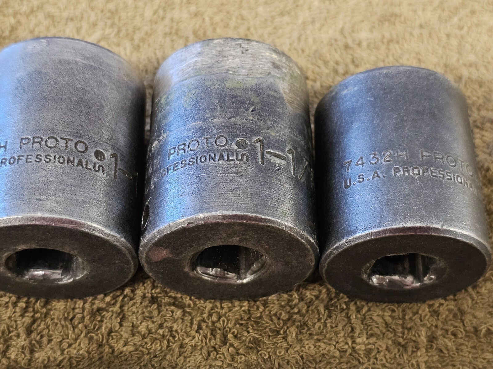 14 Proto Professional Impact Socket Set 1/2″ Drive 1-1/8″ 1 5/8 7436H SAE USA
