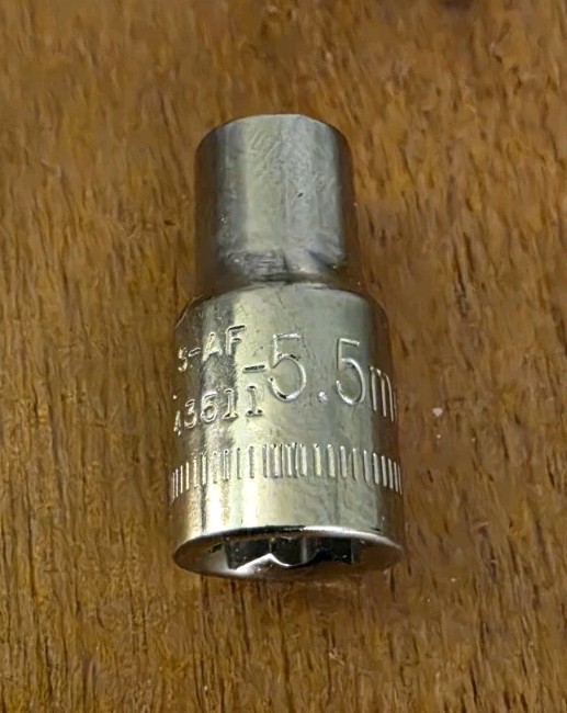 Craftsman 5.5mm Socket 6 Point 1/4″ Drive S-AF 43511