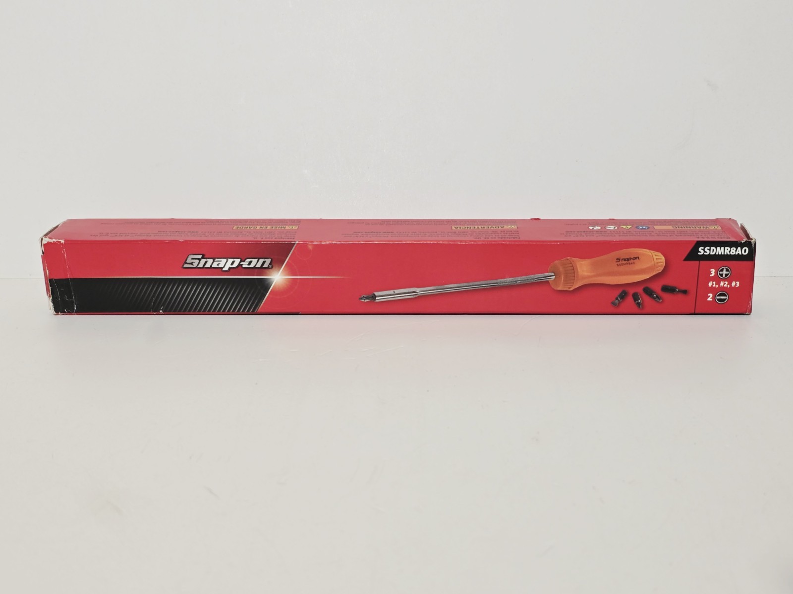 Snap-on Tools USA NEW ORANGE Hard Grip 8″ Shaft Ratcheting Screwdriver SSDMR8A