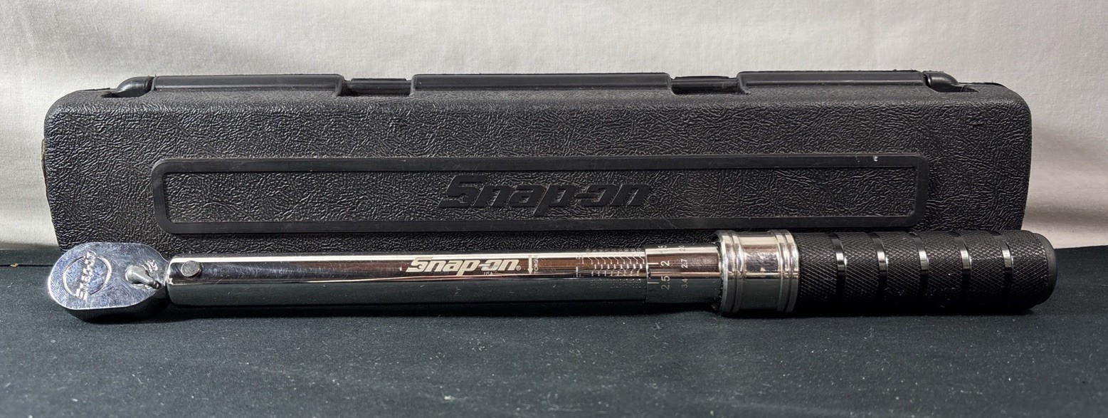 Snap-On Tools 3/8″ Dr. Adjustable Click-Type Micro Torque Wrench QE2R100 W/ Case