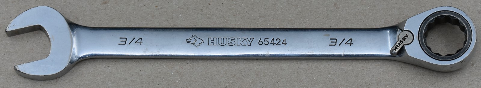 HUSKY TOOLS, 3/4″ SAE, 12-POINT, OPEN/BOX END REVERSIBLE RATCHETING WRENCH