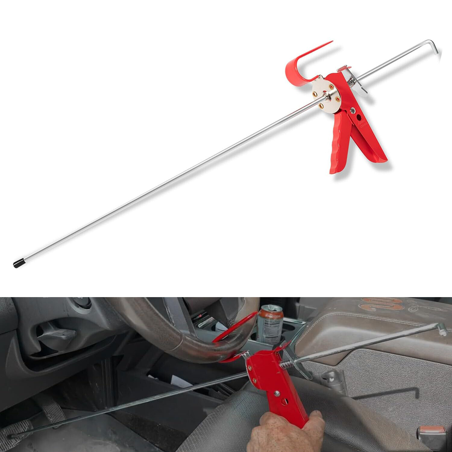 THE393 Pedal Depressor, Adjustable 36-Inch Brake Accelerator Pedal Depressor