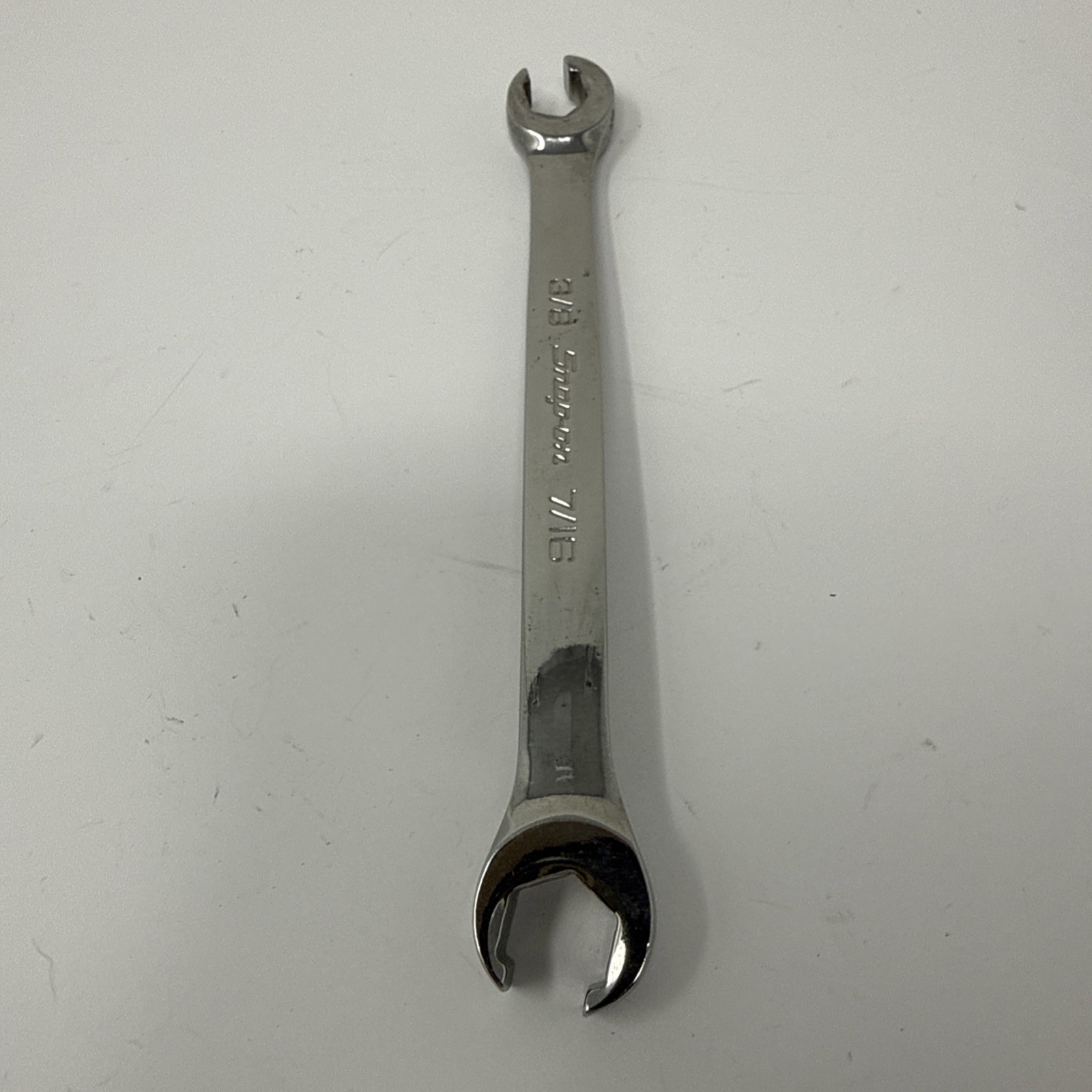 Snap-on tools 3/8 x 7/16″ SAE flare nut open end 6-point wrench RXFS1214B