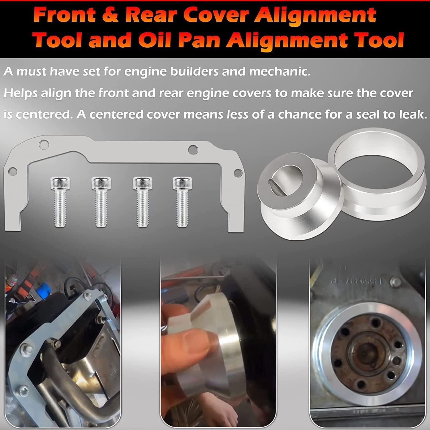 Front and Rear Cover Alignment Tool & Oil Pan Alignment Tool for LS Engines 6.2L