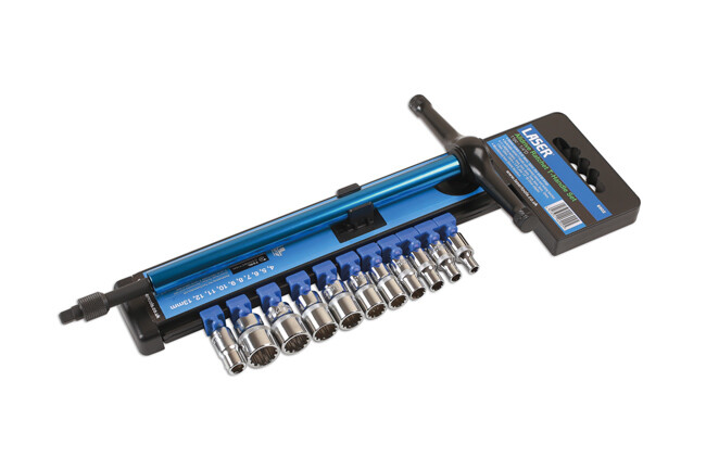 Laser 6902 Alldrive Ratchet T Handle Set 10pc 1/4″D TS3