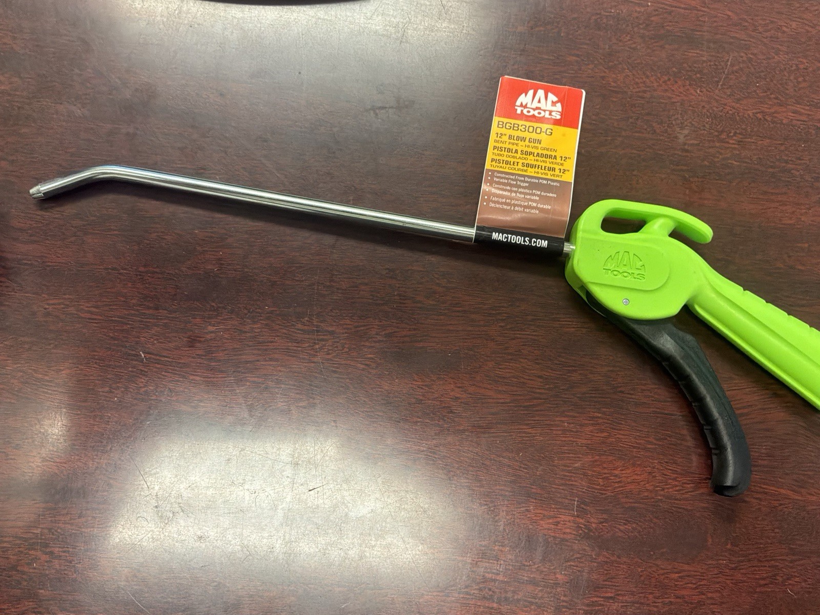 Mac Tools 12 Inch Blow Bun Bent Pipe Green BGB30–G