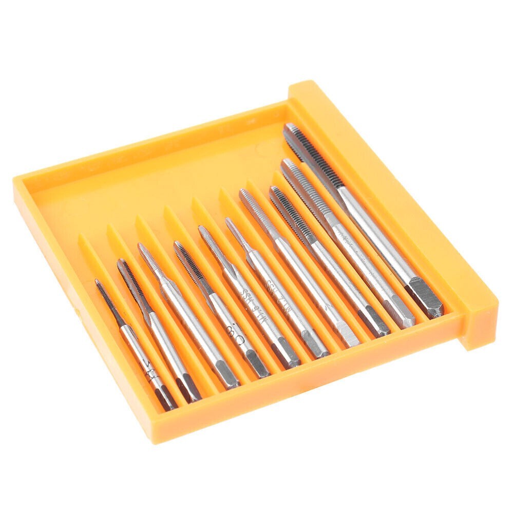10x ForM1-M3.5 Shank Plated HSS Hand Screw Thread Metric Plug Tap Drill Bits Set