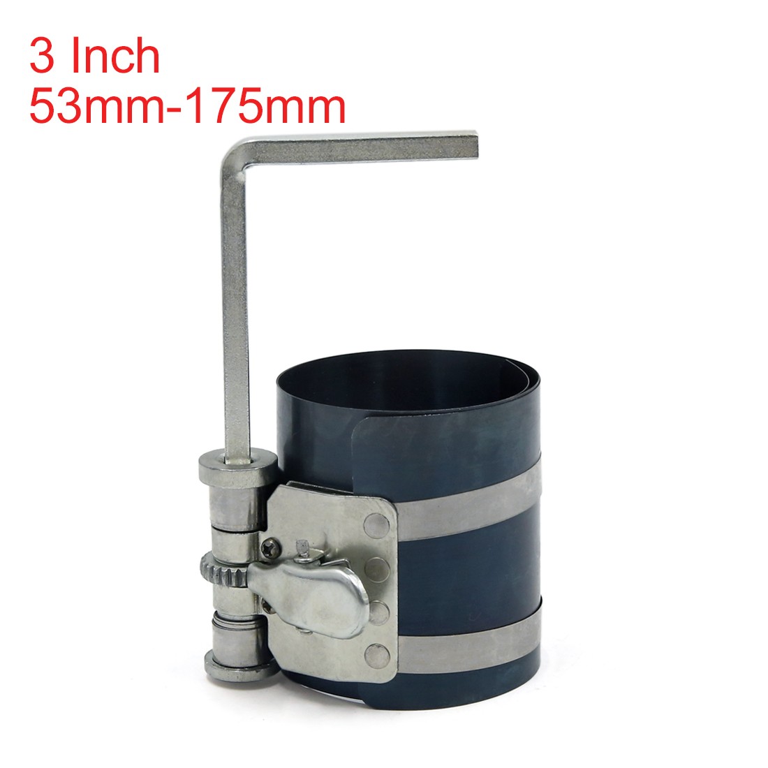 3 Inch 53mm-175mm Ratchet Style Car Piston Ring Compressor w L Shaped Wrench