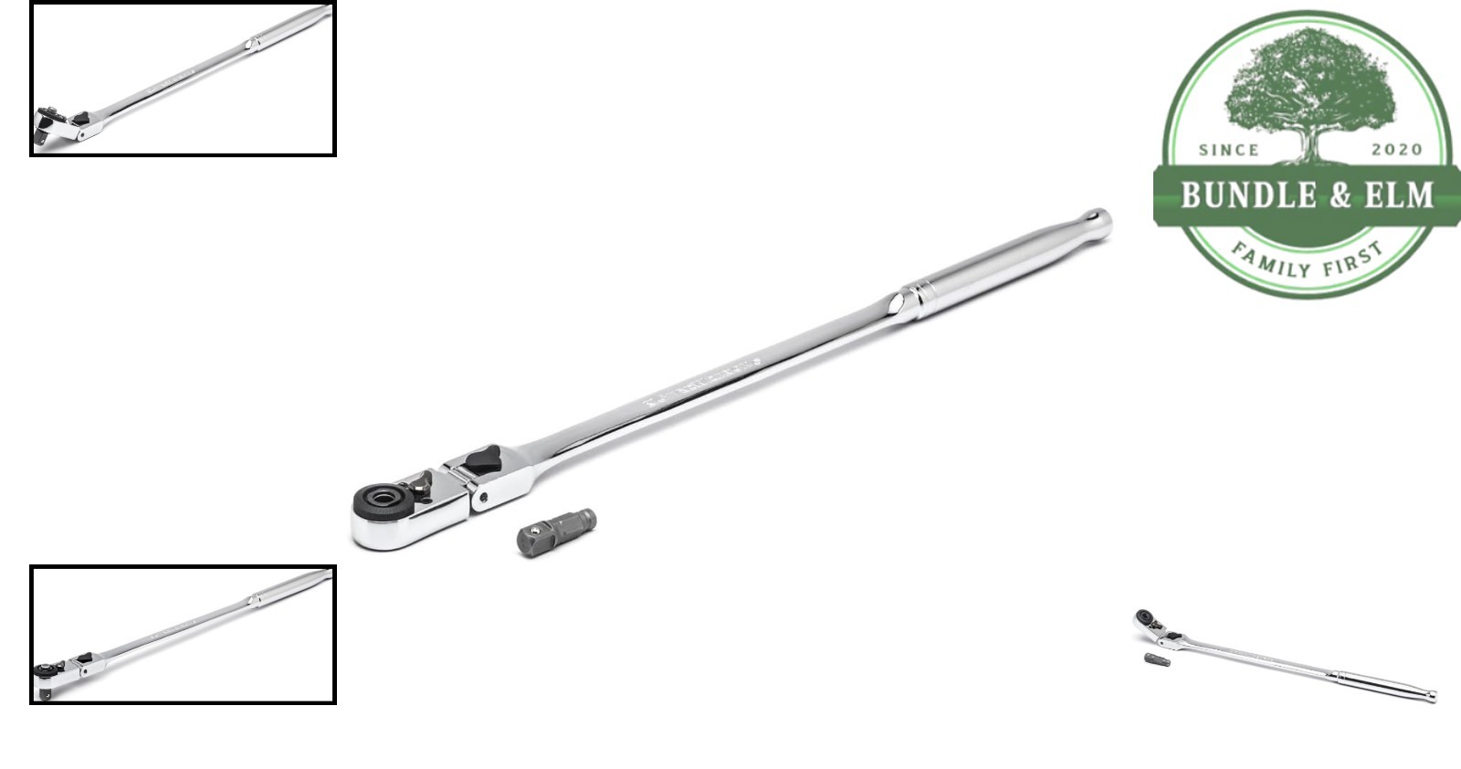 Locking Flex Head Ratchet Tool with 72 Teeth and Slim Design for Tight Spaces