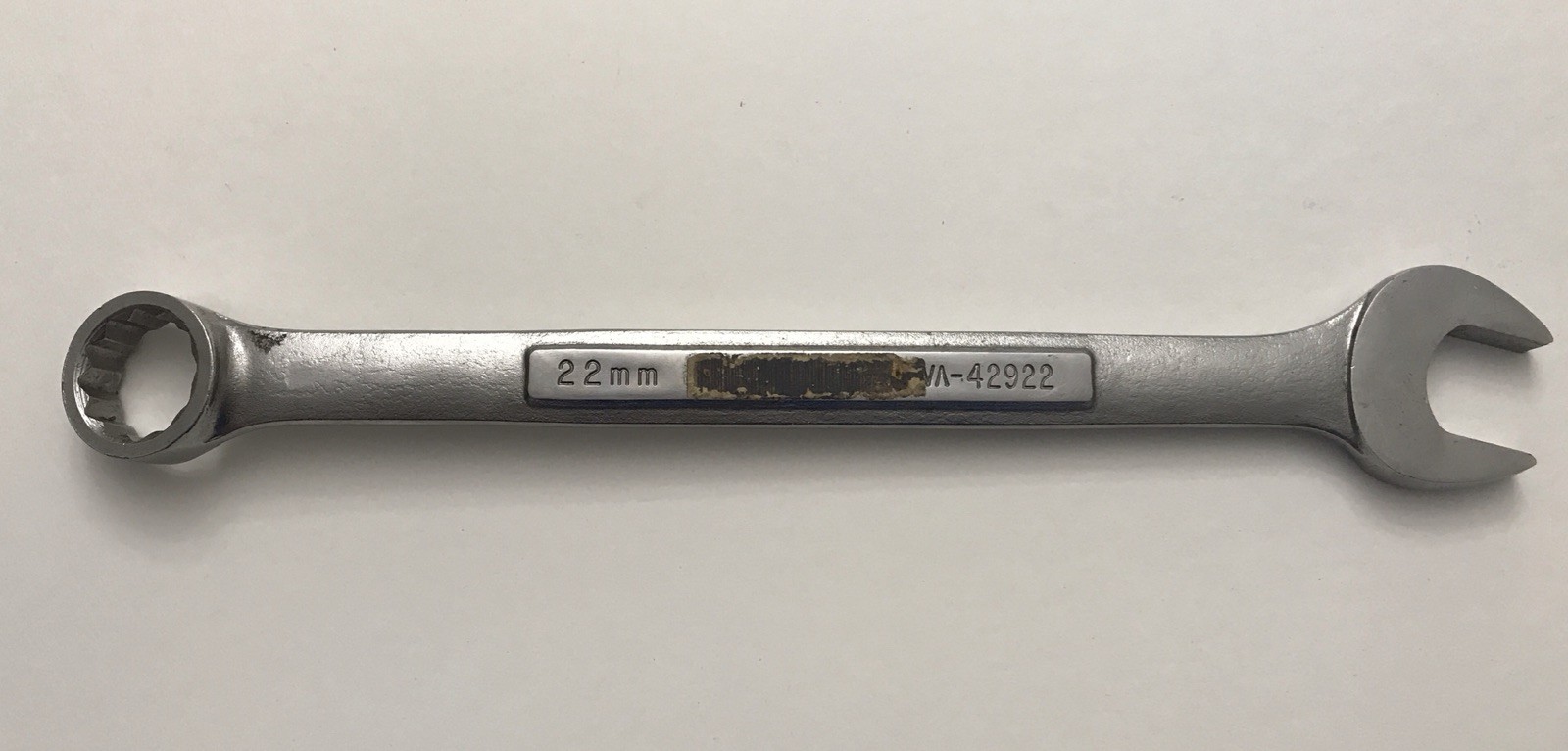 CRAFTSMAN 22mm Combination Wrench 12-Point Box Open End Chrome VA 42922