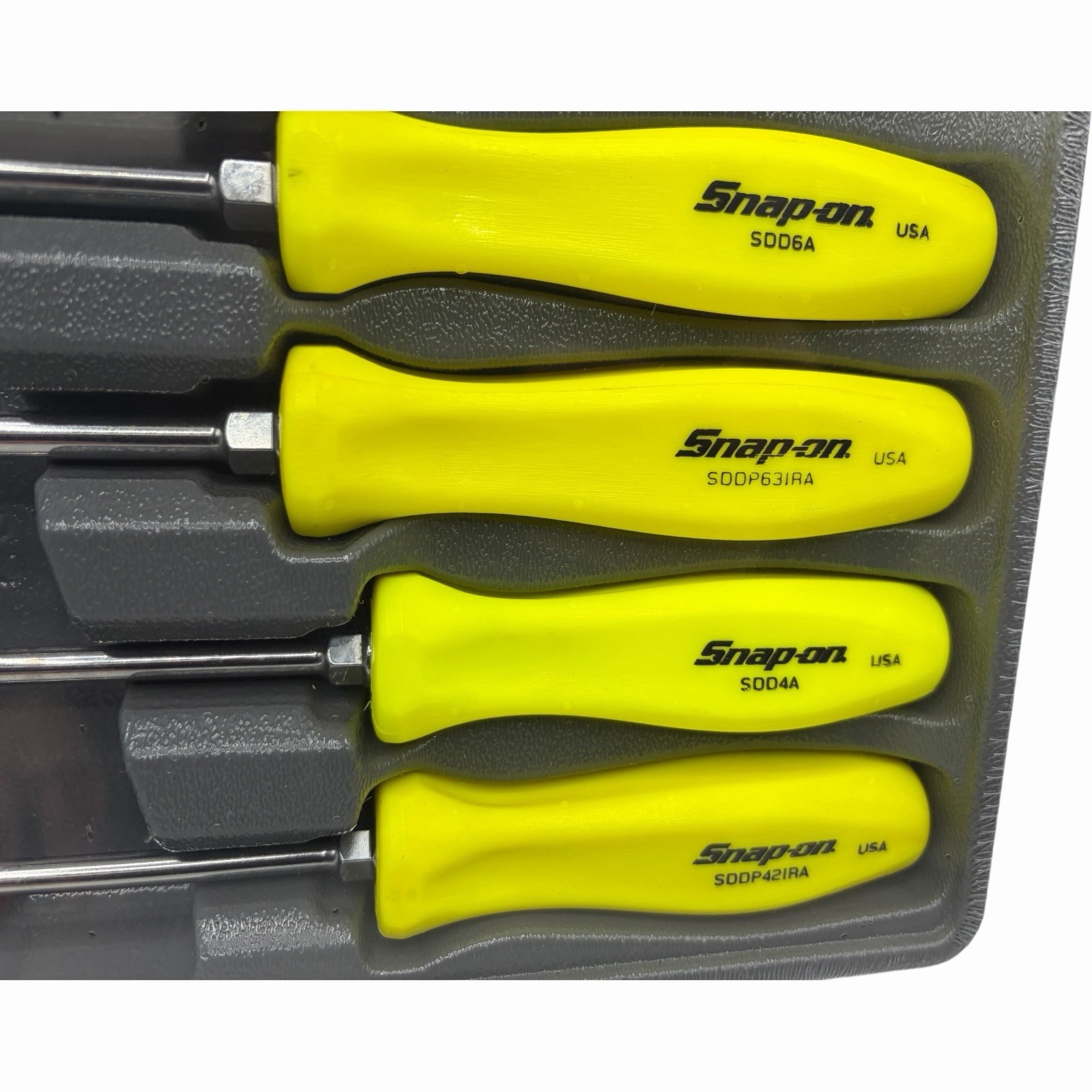Snap On Tools High Vis Yellow Hard Handle Combination Screwdriver Set SDDX70AHV