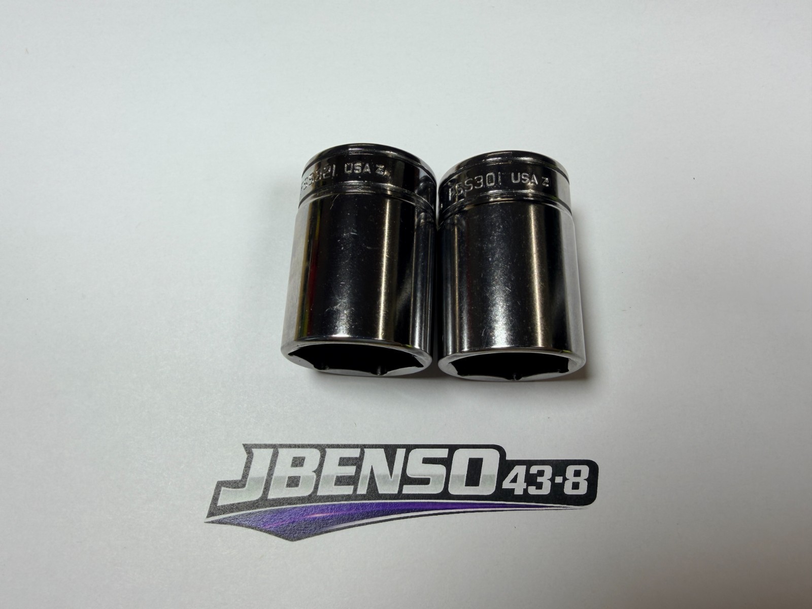 Snap-On Tools NEW 2pc 3/8″ Drive SAE 6pt Semi-Deep Add-On Sockets FSS301 FSS321